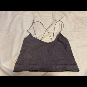 Urban Outfitters purple sparkly crop top